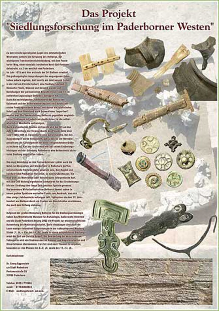 Poster zum Projekt "Siedlungsforschung im Paderborner Westen".