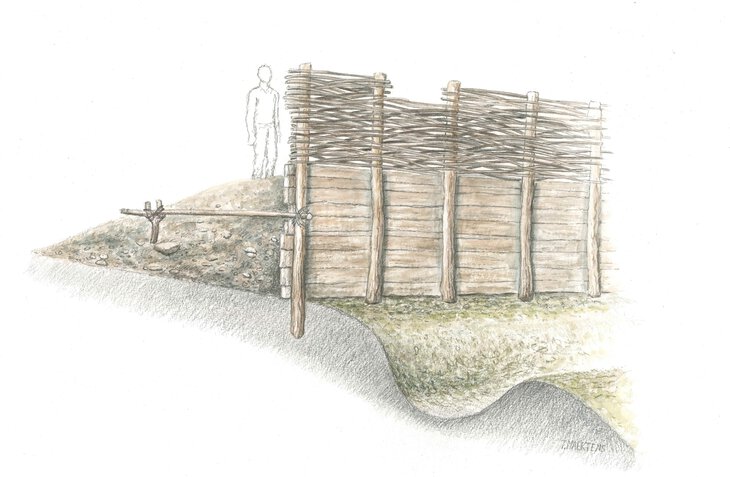 Die Rekonstruktion der Holz-Erde-Mauer