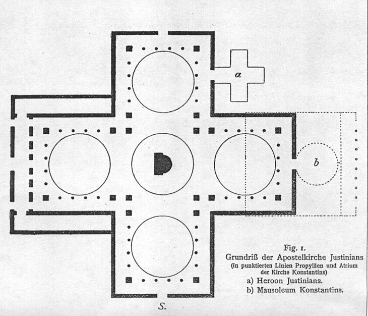 Plan nach N. Asutay-Effenberger – A. Effenberger, Die Porphyrsarkophage der oströmischen Kaiser. Wiesbaden 2006.