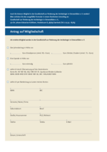 Antrag auf Mitgliedschaft