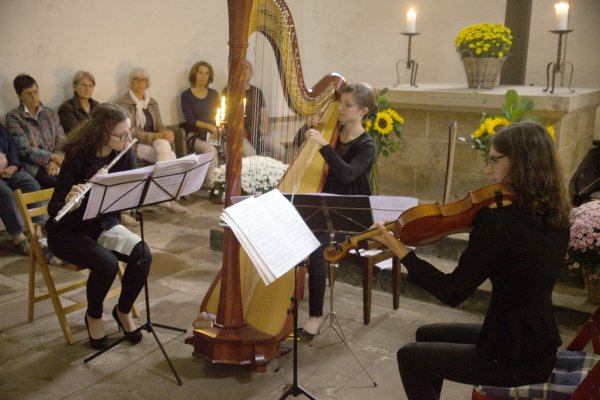 Flöte, Bratsche und Harfe repräsentieren drei unterschiedliche Instrumentalgruppen. Sie gehen beim Konzert eine spannende und überaus hörenswerte Verbindung ein.
